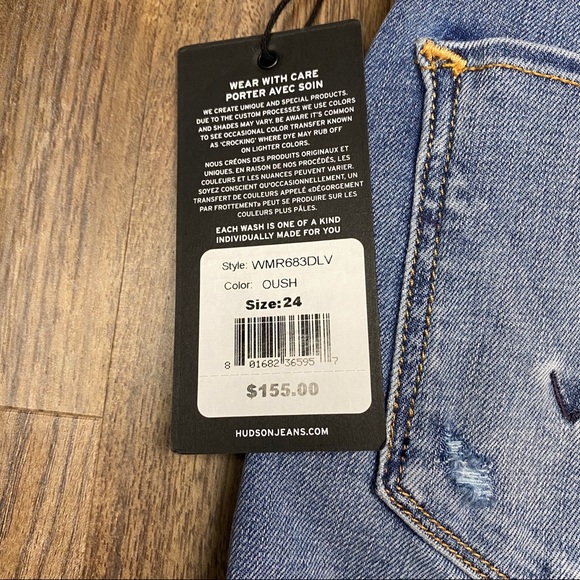 NWT! Hudson Amelia Knee Shorts Raw Hem Sz 24 - Picture 7 of 8